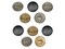 English Bulldog Head 0.6&#x22; (15mm) Round Metal Shank Buttons for Sewing - Set of 10